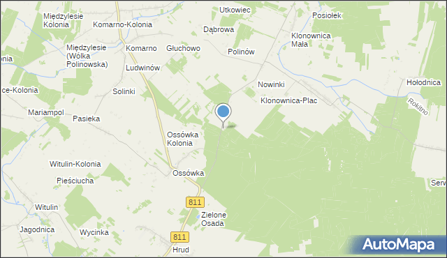 mapa Kolonia Nowinki, Kolonia Nowinki na mapie Targeo